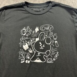 Penshoppe BT21 Graphic T-Shirt Mens Small Black Cooky‎ Relaxed Fit BTS K-Pop